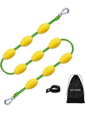 60FT Heavy-Duty Floating Tow Rope for 1-6 Person Tubes, Watersports Gear, 9